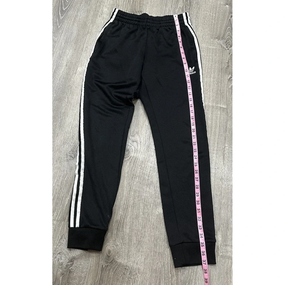Adidas Sweatpants Men's Small Originals 3-Stripe Black White Tapered Jogger Pant